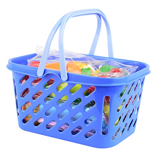 YIFAN 23Pcs Plastic Cutting Toys, Fruit Vegetables Cutting Toy Early Development and Educational Toy for Baby Children Kids(Color Random)
