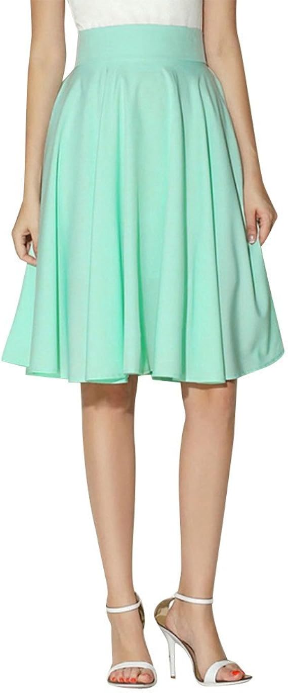 Damen 50S Retro Vintage Rockabilly Rock Elegant Classic Damen Knielang ...