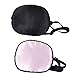 eZAKKA Eye Patches for Adults Kids Left Right Eye, 2PCS Silk Eye Patch for Lazy Eye After Surgery Amblyopia, Black and Pink