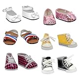 The New York Doll Collection Shoe 6 Pairs of Doll Fits 18