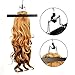 Hair Extension Carrier Storage Bag Black with Wooden Hair Extension Hanger Strong Holder 1 Set for Clips in Hair Extensions and Hair Weave Bundles and Withumb 2