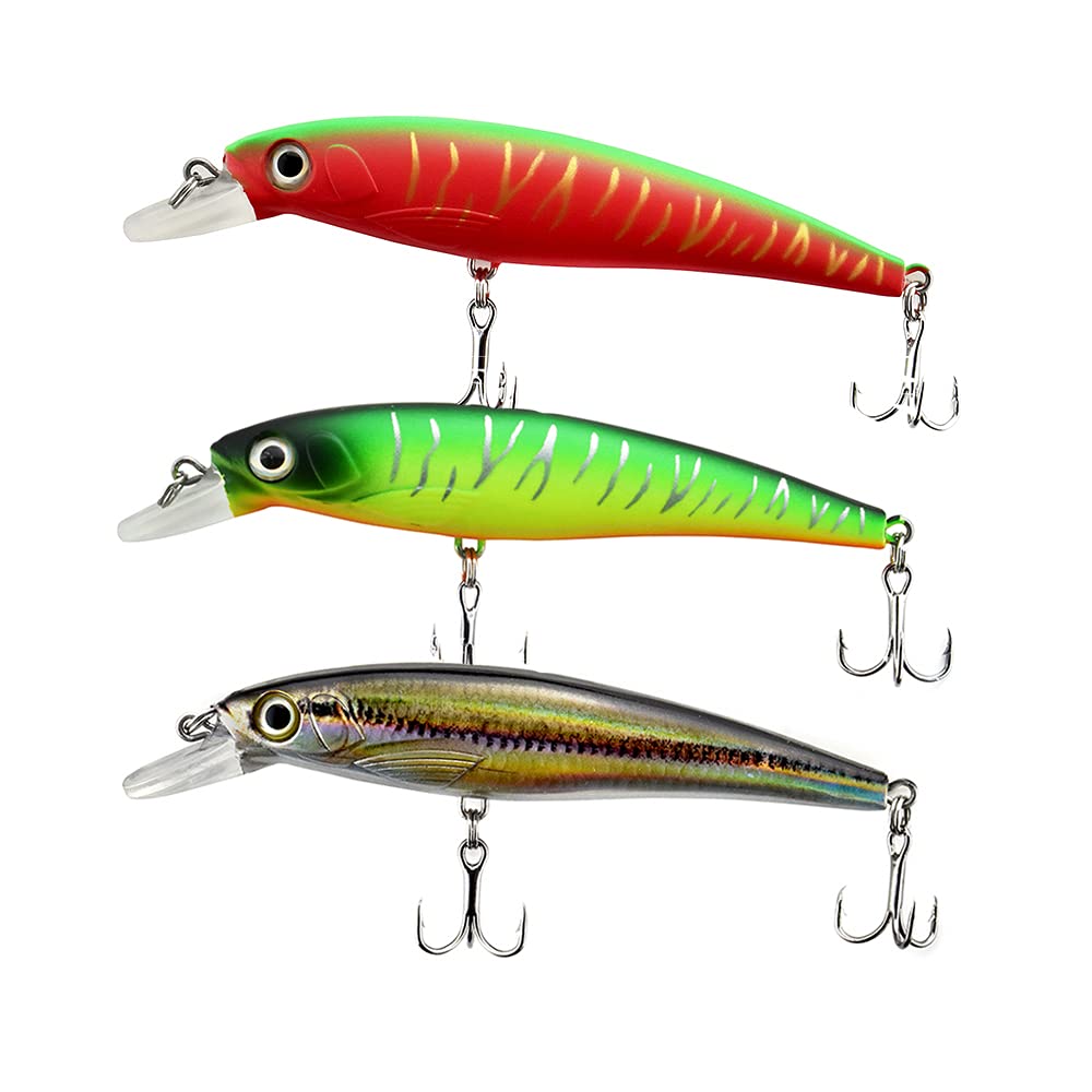 ODS 3.5" Minnow Fishing Lure Floating Shallow Crankbait Fishing Tackle Kit