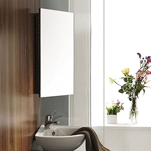 780 x 450 Stainless Steel Corner Bathroom Mirror Modern 2 Door