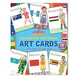 eeBoo Alphabet Art Flash Cards for Toddlers, Children of the World