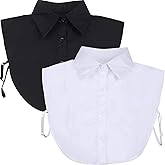 Tatuo 2 Pieces Fake Collar Detachable Collar for Women Shirts Dickey Half False Blouse Dickey
