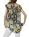 Tribear Women's Floral Printed Chiffon Shirts Tunic Top Blouse