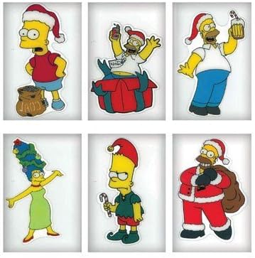 Product Works Christmas Clings Simpsons 6" X 10"