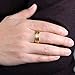 iTungsten 6mm 8mm Gold Tungsten Rings for Men Women Wedding Bands Beveled Edges Comfort Fit