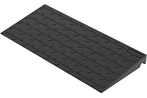 VILBLE 2.5" Door Threshold Ramp, Rise Height Rubber Threshold Ramps, Anti-Slip Doorway Ramps, Entry Ramps for Home, Wheelchairs, Scooters, Trolley, Curbs