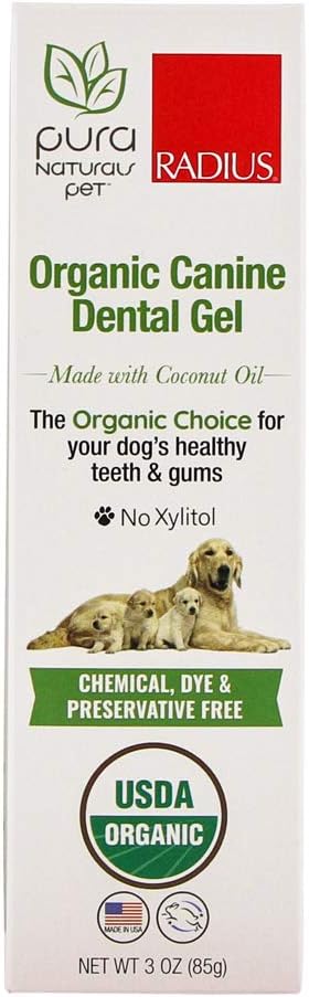 Pura Naturals Pet - Organic Canine Dental Gel, Natural Dog Toothpaste