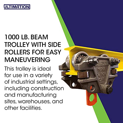 Ultimation Heavy Duty 1,000 Pound Capacity IBeam Trolley with Side
