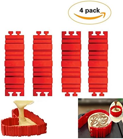 4PCS Xmatch Nonstick Silicone Cake Mold Cake Pan- Premium Magic Bake Snake- DIY Baking Mould Tools - Design Any Shape For Your Cakes