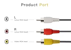 PASOW 3 RCA Cable Audio Video Composite Male to