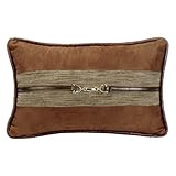 HiEnd Accents Highland Lodge Suede Buckle Pillow, 12x19