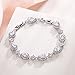 EVER FAITH Wedding Bridal Bracelets for Brides Bridesmaids, White Gold Plated Cubic Zirconia Teardrop Tennis Braceletss for Women, Prom