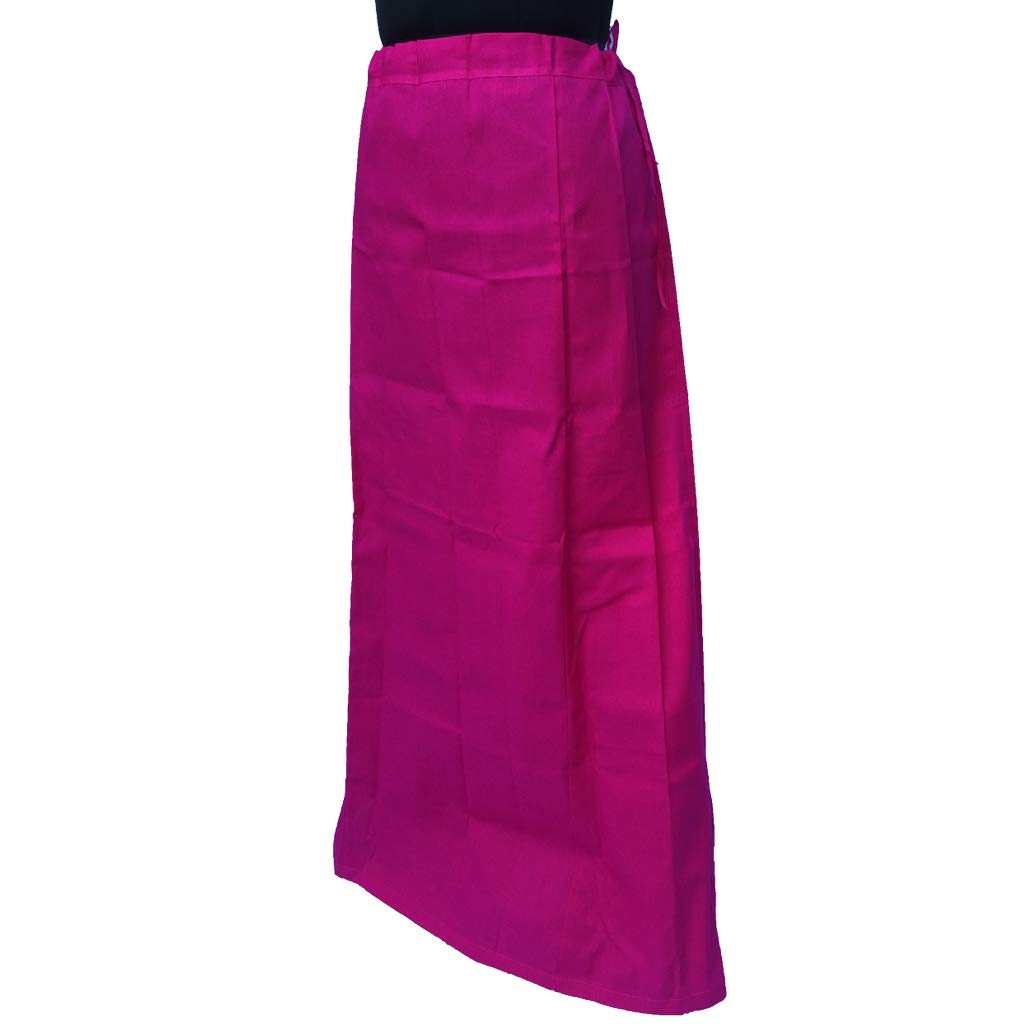 stylen women's cotton petticoat for saree and nighties (30, magenta, x-large)
