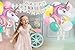 Unicorn Party Supplies - Value Pack with (2) Life-Size Unicorn Balloons for Girls, (20) Pastel Balloons, (1) Large Gold Foil Happy Birthday Banner, (1) Gold String