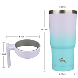 Konokyo 20 oz Tumbler with Handle and 2 Straw 2