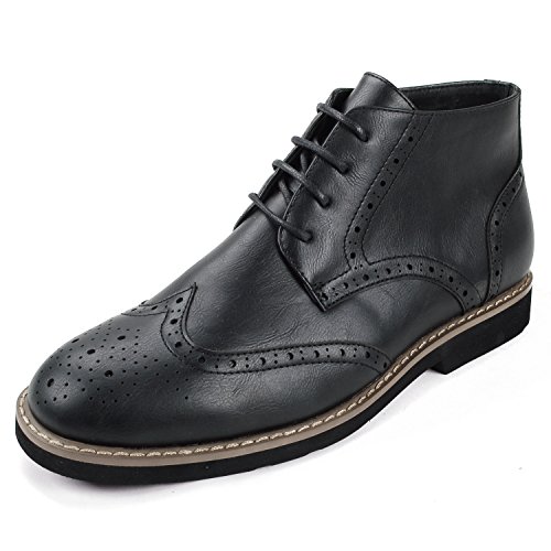 Alpine Swiss Geneva Men's Ankle Boots Brogue Medallion Wing Tips Black 13 M US