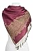 Peach Couture Women's Ravishing Reversible Jacquard Paisley Shawl Wrap Pashmina Baby Pink light Gold