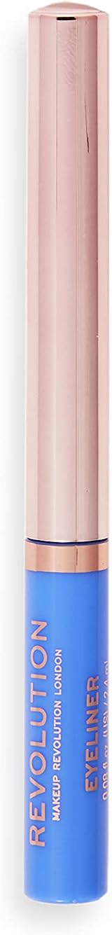 Makeup Revolution Neon Heat Sky Blue Liquid Eyeliner 2.4ml Cruelty Free Bold view 3