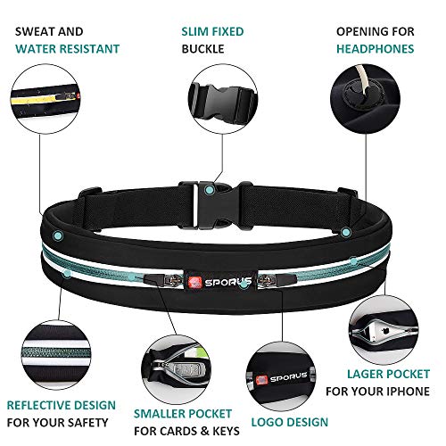 image for SPORUS Running Waist Belt, Adjustable Cycling Fanny Bag for iPhone Mul