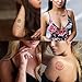 India Tattoo Ointment Kit, Conical Temporary Art Tattoos Painting, 6 Color,1Pcs Bottle, 4Pcs Nozzles with Stencils(Random)