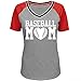 Customized Girl Proud Baseball Mom Pride Jersey: Ladies Relaxed Fit 3/4 Sleeve Raglan Tee