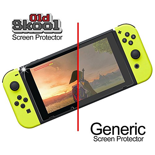 Old Skool Tempered Glass Screen Protector for Nintendo Switch 2017 (2-Pack) HD Shield with Anti-Bubble & Anti-Fingerprint Film - Thumbnail 2