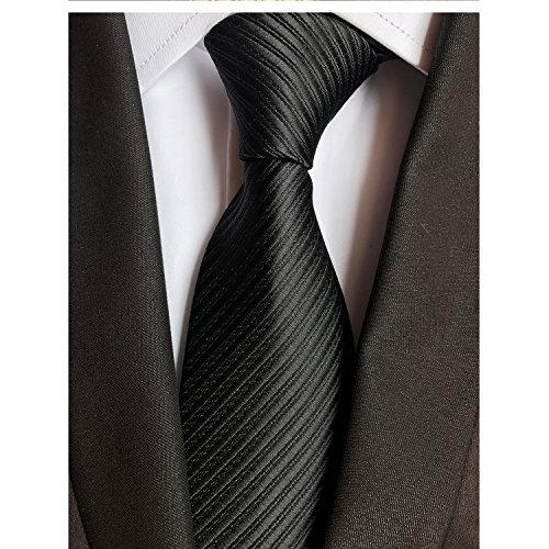 Jeatonge Lot 6 Pcs Mens Ties and 3 Free Tie Clips, Men's Classic Tie Necktie Woven Jacquard Neck Ties Gift box packing (Style 12)