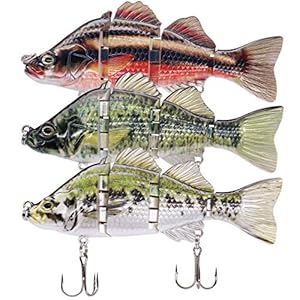 TRUSCEND High Strength Multi Jointed Metal Swimbait, Glide Bait, Crankbait, Segmented Bass Fishing Lure for Saltwater…