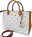 Michael Kors Kellen Medium Satchel Crossbody Bag Vanilla Acorn Brown