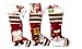 Imperial Home 3D Christmas Stockings, Cute Holiday Decor, Santa's Toys Holder, Santa, Reindeer and Snowman Stocking, Xmas Party Decorations, Fireplace Hanging Decor, Family 3 PC Set, 18
