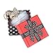 Generic Real Fox Fur Ball with Artificial Fox Head Inlay Pearl Rhinestone Key Chain for Womens Bag or Cellphone or Car Pendant (White)