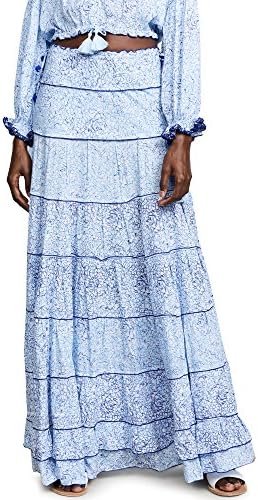 Poupette St Barth Women's Gota Long Skirt, Blue Joy, X-Small
