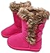 Girl's kids Lovely 4-Buttons Fur-Lined Snow Warm Winter Knee High Boots