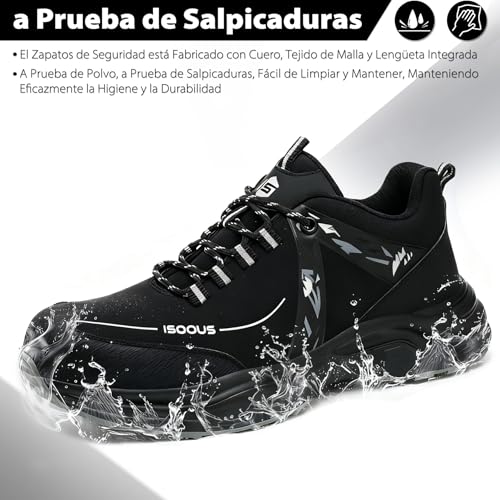 Safety Shoes Men Women Safety Sneakers Comfortable Lightweight Work Shoes Breathable with Steel Toe