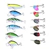 DrFish-Assortted-5-Lure-Boxes-Loaded-60-Bass-Fishing-Baits-Spinners-Rooster-Tail-Trout-Spoons-Soft-Plastic-Shads-Crankbaits-Minnow-Popper-Lures-Variety-Kit