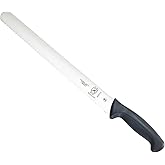 Mercer Culinary M23112 Millennia Black Handle, 12-Inch Wavy Edge, Slicer