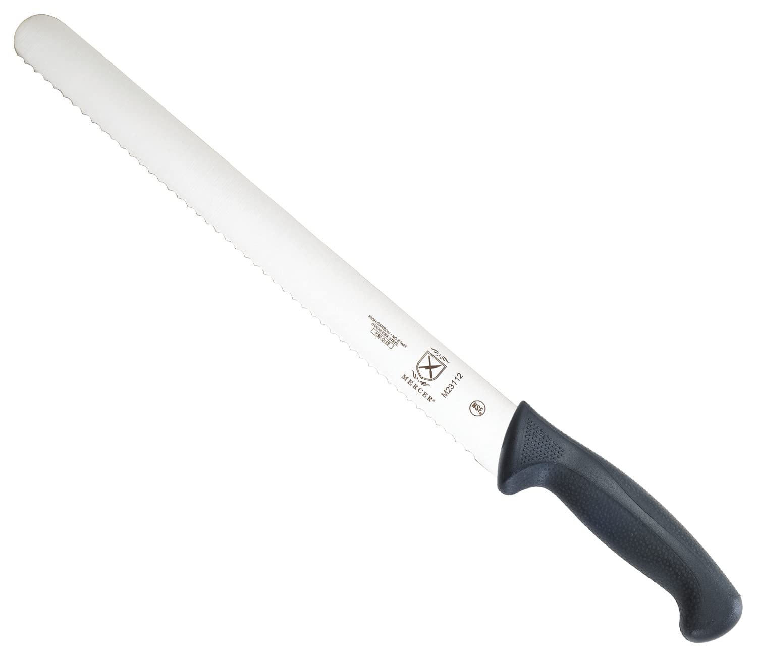 Mercer Culinary M23112 Millennia Black Handle, 12-Inch Wavy Edge, Slicer — image 1
