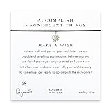 Dogeared Make a Wish Accomplish Magnificent Things Starburst Necklace - Sterling Silver