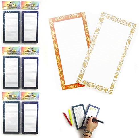 6 Magnetic Note Pads Grocery Shopping To Do Lists Memo Notepad Stick To Fridge
