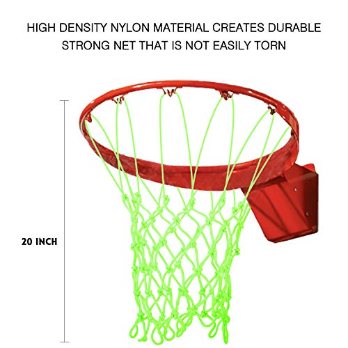 Ruolan Outdoor Basketball Net Glow in The Dark Nylon Glowing Basketball