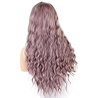 Suppion Women Fashion Lady Long Curly Purple Hair Cosplay Party Wig (Purple)