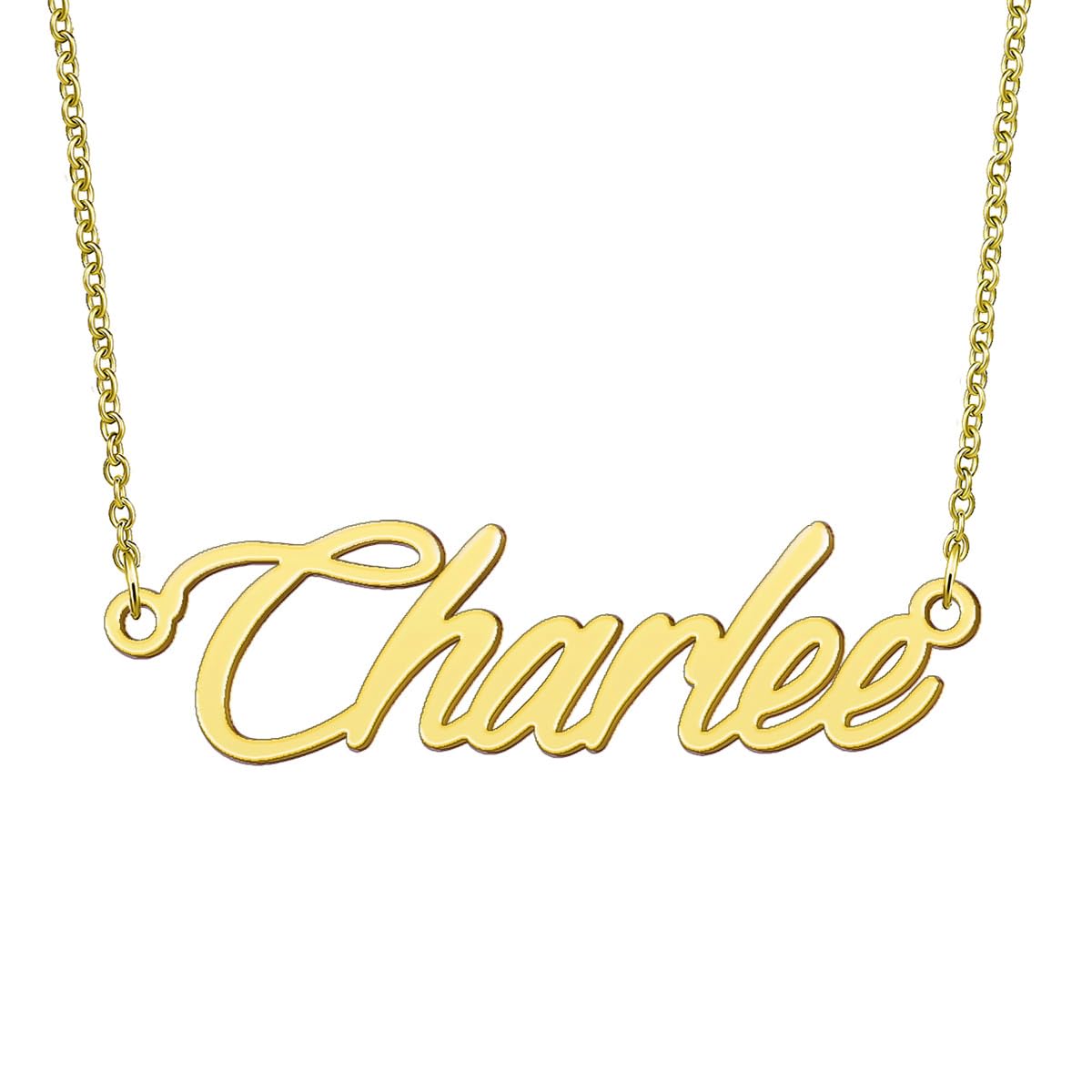 BYBWBL Charlee Name Pendant Necklace 18k Gold