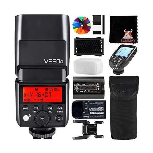 GODOX V350-O TTL Flash Speedlite Mini Blitz HSS 1/8000S GN36 2000mAh Wiederaufladbare Akku Master Slave Kamera…