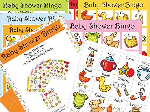 Rustic Robin Baby Shower Bingo Game Baby Party Bingo Game Cards for 16 Players Guests Fun Party Activity, Unisex, Boy Girl, Neutral Party Game