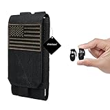 xhorizon(TM)XH8 Universal Army Phone Pouch Accessory Bag Case For iPhone 6/6s 6plus Samsung Galaxy S6 S5 S4 HTC Sony Nokia Nexus Elephone Mobile Phone Belt Pouch With USA Flag Tactical Magic Tape