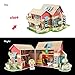 CubicFun Dollhouse Kits with Furniture Led Lights,Kids House 3D Puzzle Toys,Sweet Villa P615h