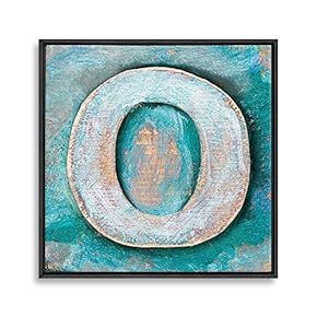 Framed Canvas Wall Art Alphabet Canvas Prints Home Artwork Decoration for Living Room,Bedroom - 16x16 inches